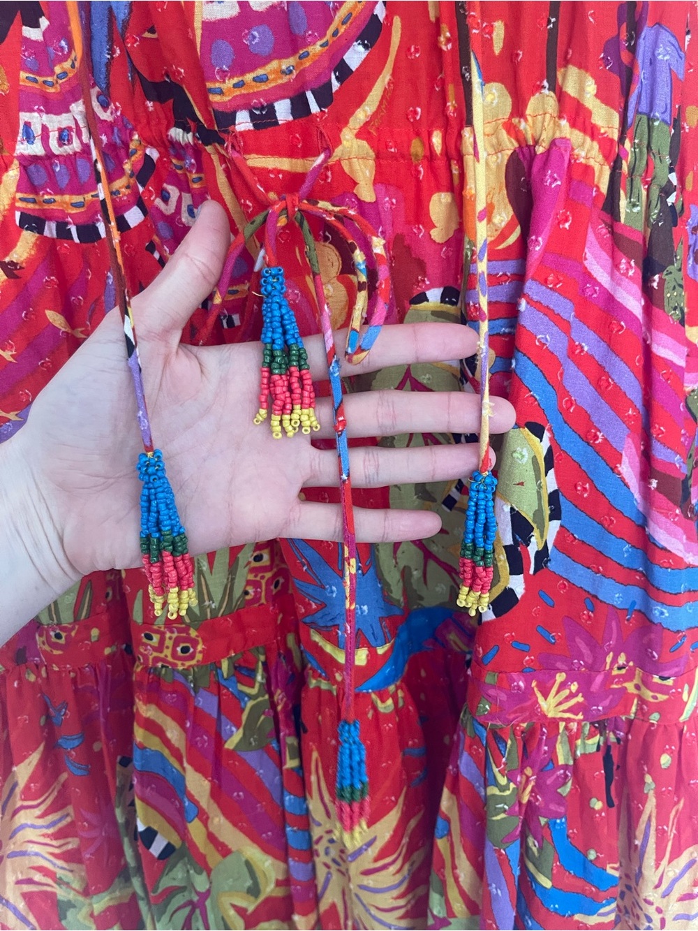FARM Rio Red Multicolor Printed Mini Dress - Picture 3 of 5